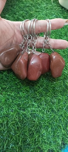 chaveiro jaspe vermelho rolado