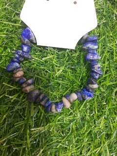 Pulseira cascalho Lápis Lázuli