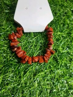 Pulseira Cascalho Jaspe vermelho