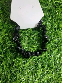 Pulseira Cascalho Obsidiana Negra