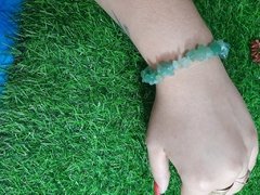 Pulseira Cascalho Quartzo Verde - comprar online