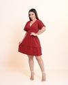 Vestido Bruna - Listrado Vermelho (Veste 40/42)