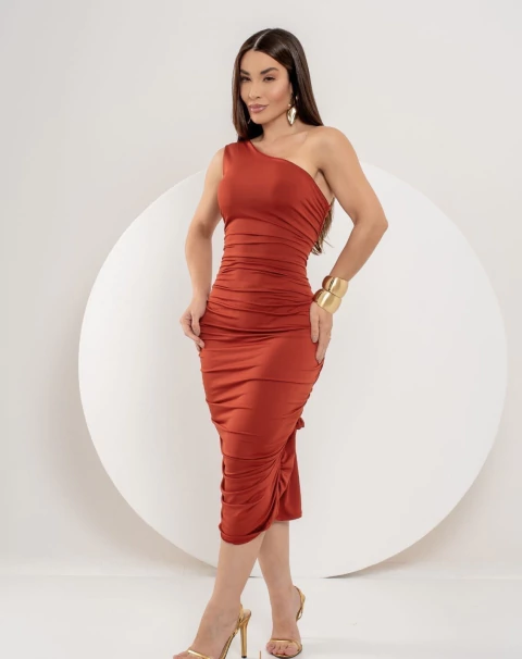 Vestido Microfibra Ombro Único (VESTE 38/44) - comprar online
