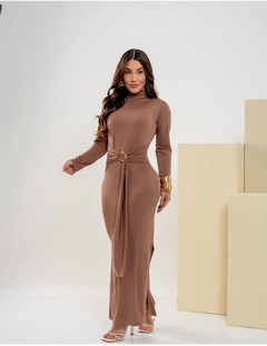 Vestido Microfibra Gola Alta (VESTE 38/42) - comprar online