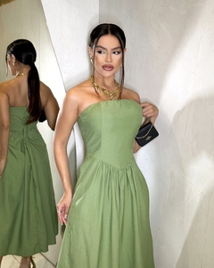 Imagem do Vestido Midi Alfaiataria Tomara que Caia - Verde (Veste 40/42)