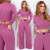Conjunto Aerolook Cropped + Calça - Goiaba (Veste 38/40)
