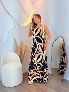 Vestido Ellegant Duna - Estampa Preto (Veste 38/42) - comprar online