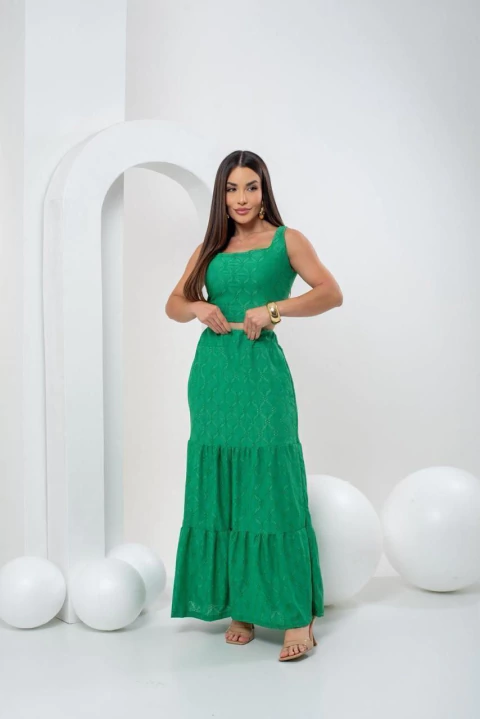 Conjunto Saia Longa + Cropped Laise - Verde (Veste 38/40) - comprar online