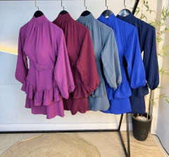 Vestido Crepe Duna Com Cinto - EM VÁRIAS CORES (Veste 38/42) na internet