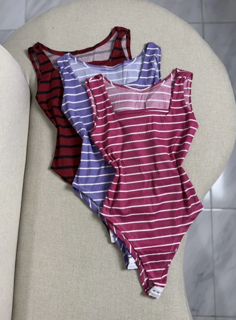 Body Decote Reto LISTRADO (Veste 38/40) - comprar online