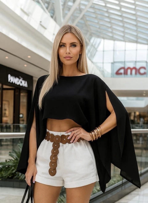 Blusa Cropped + TOP - EM VÁRIAS CORES (Veste 38/40) - comprar online