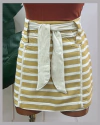 Short Saia com Faixa - Listrado Bege (Veste 38/40)