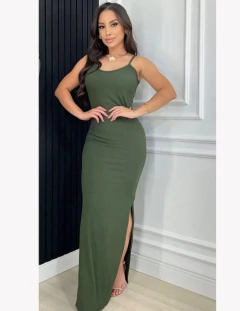 Vestido RIBANA Longo com Fenda - (Veste 38/42) - comprar online