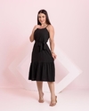 Vestido MIDI com Faixa - PRETO (Veste 40/42)