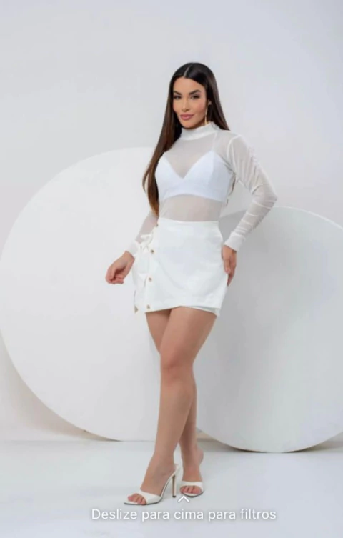 Conjunto Body + Saia - Branco (Veste 38/40) - comprar online