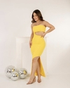 Vestido Midi Giovana - Amarelo (Tem elasticidade)