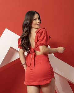 Conjunto Alfaiataria Luana - Vermelho (Tam. M e G) na internet