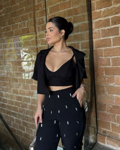 Conjunto 3 peças com Brilho - Preto (Veste 38/40) - Loja Girls Chick