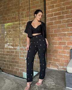 Conjunto 3 peças com Brilho - Preto (Veste 38/40)