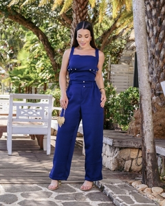 Conjunto Calça + Cropped - Azul (Veste 42/44) - Loja Girls Chick