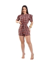 Macaquinho Juliana - Xadrez Vermelho 3 (Veste 38/40) - comprar online