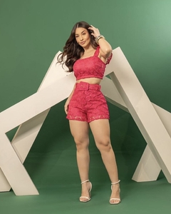 Conjunto GUIPPIR Cropped + Short Social com cinto (Veste 40/42) na internet