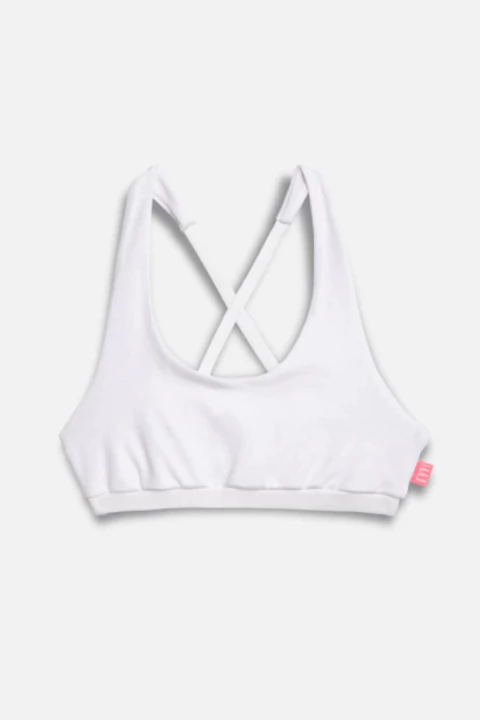 CORPIÑO ALABAMA blanco algodon con lycra liso