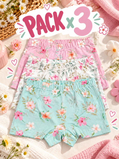 Pack x 3 boxer nena FLORES