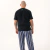 Pijama Papa Rayas negras - tienda online