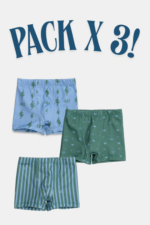 PACK X 3 BOXER MATEO - verdes