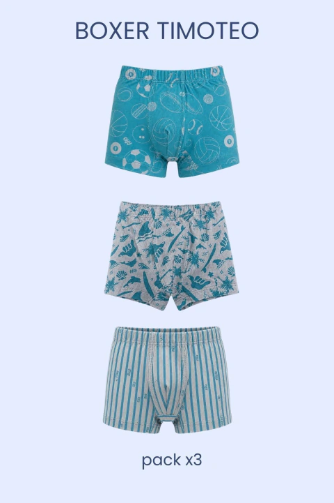 PACK X 3 BOXER MATEO-DEPORTES