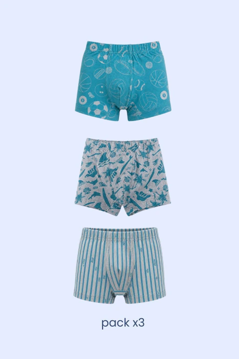 PACK X 3 BOXER MATEO-DEPORTES
