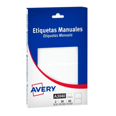 Etiquetas autoadhesivas Avery estuche x 30 planchas - comprar online