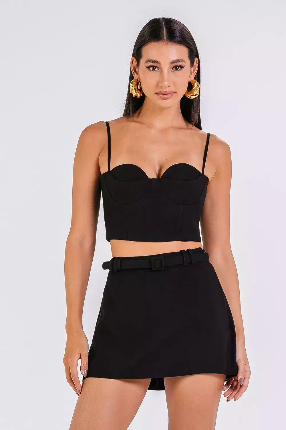Short Saia Isabeli - Preto