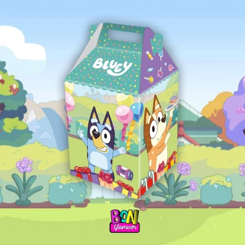 CAJA SORPRESA CON GLITTER BLUEY X6