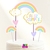 CAKE TOPPER ARCO IRIS PASTEL X1 - comprar online