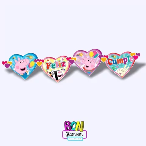 GUIRNALDA FELIZ CUMPLE PEPPA PIG X1 - comprar online
