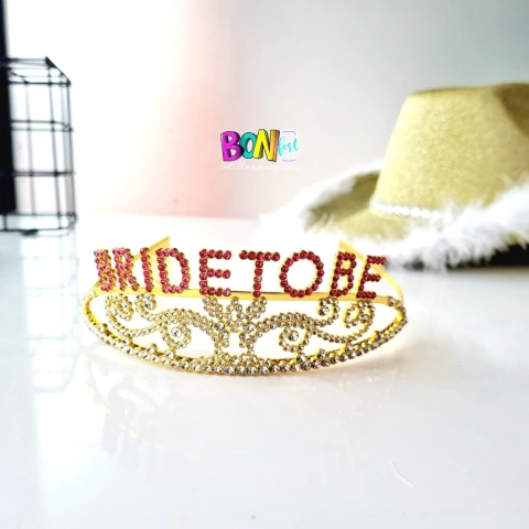 CORONA CON STRAS DESPEDIDA DE SOLTERA BRIDE TO BE X1