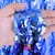 CORTINA AZUL METALIZADA ONDULADA 1X2m - comprar online