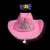 SOMBRERO COWBOY CON CORONA Y LENTEJUELA ROSA X1