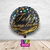 GLOBO FELIZ CUMPLEAÑOS NEGRO CONFETTI COLORES 18" X1