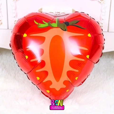 GLOBO CORAZON FRUTILLA 18" 45CM X1