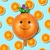 GLOBO FIGURA NARANJA SMILE 60CM X1