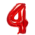 GLOBO NUMERO ROJO 70CM X1 - tienda online