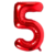 Imagen de GLOBO NUMERO ROJO 70CM X1