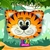 GLOBO CABEZA TIGRE 85CM GRANDE X1