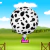 GLOBO METALIZADO MANCHAS DE VACA 45cm X1