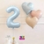 GLOBO NUMERO CELESTE PASTEL 70CM X1