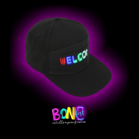 GORRA C/ DISPLAY BLUETOOTH USB PROGRAMABLE X1