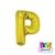 GLOBO LETRA 14" DORADO - tienda online